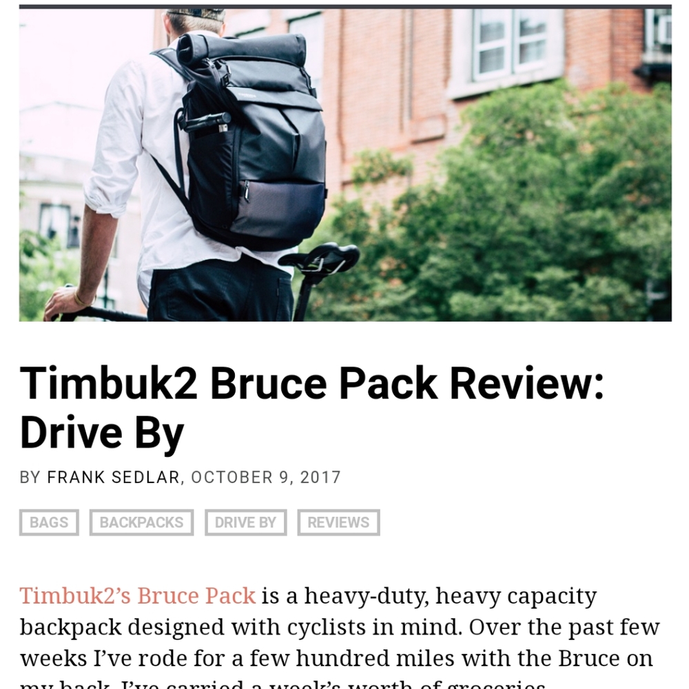 Timbuk2 Bruce 60L Pack (Jet Black) 2018 - No Tears